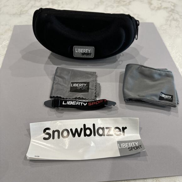 Liberty Sport SNOWBLAZER Wrap Sunglasses Pearl Frame W/ Brown Lenses W/Case - Picture 5 of 6